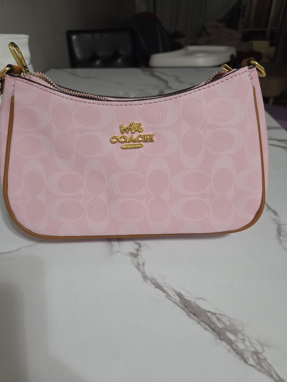 Coach Pink Signature Mini Shoulder Bag